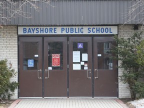 Bayshore Public School in Ottawa in a photo taken last week. The 50th anniversary reunion that led to charges against former teacher Donald Greenham was in 2016. Jean Levac/Postmedia