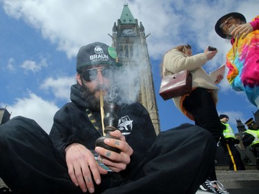 It was the annual 4/20 rally on Parliament Hill Friday as hundreds gathered to smoke pot and celebrate cannabis culture.  Organizers of this year's rally say it's a celebration and a protest: a celebration for the forthcoming legalization of pot this summer and a protest of the government's strict regulations surrounding that.  Julie Oliver/Postmedia