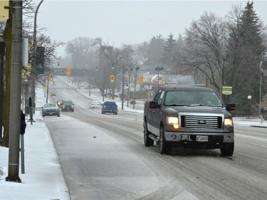The streets of Stratford and the surrounding area were blanketed in slush and ice as a spring storm brought freezing rain to the region over the weekend.