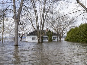 A photo shows the extent of local flooding in 2017.