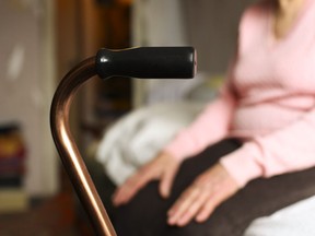 Stock photo of a senior in a nursing home.