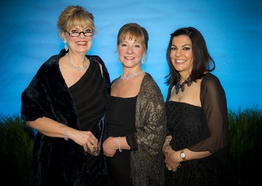 Finalists in the Organization category, from left: executive director of the Canadian Association of Family Resource Programs Kelly Stone, president and CEO of the Ottawa Regional Cancer Foundation and founder of Cancer Coaching Linda Egan, and Tina Sarellas, Royal Bank of Canada regional president of Ontario North and East.