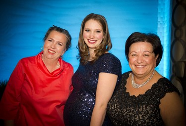 Left to right: Gala committee members Ruth Gates, Dr. Nicole Fournier, and Mary Breton.