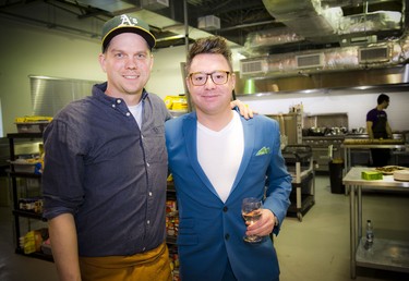 Gusto chef Nathan Bernier-Colborne and Gusto host Spencer Watts.