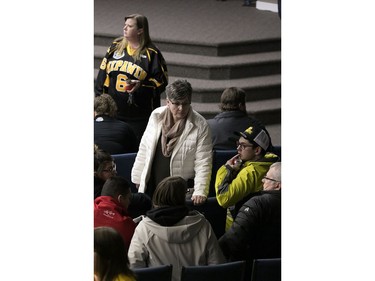 Families, friends and supporters of the Humboldt hockey team gathered in Nipawin's Apostolic Church as they wait for news of loved ones on April 6, 2018.