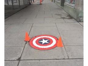 Spotted in Ottawa: Captain America's signature shield.