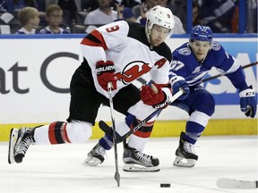 New Jersey Devils left wing Taylor Hall (9) is one of three candidates for the Hart Trophy.