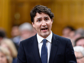 Prime Minister Justin Trudeau speaks in the House of Commons.