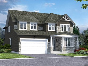 The McArthur is the largest of the homes (2,897 square feet) at Jackson Ridge. It has both a living room and a family room on the main floor, double walk-ins in the master, a secondary master with ensuite and walk-in closet, as well as walk-in closets in both other bedrooms.