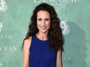 FILE - In this March 2, 2018 file photo, actress Andie MacDowell attends the 11th Annual Women In Film Pre-Oscar Cocktail Party in Los Angeles. MacDowell stars in the Hallmark film "The Beach House," premiering Saturday, April 28.