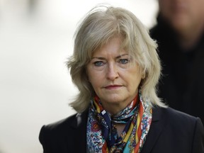 Attorney Kathleen Bliss arrives for Bill Cosby's sexual assault trial, Friday, April 20, 2018, at the Montgomery County Courthouse in Norristown, Pa.