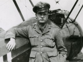The photo shows Canadian fighter pilot A. Roy Brown, a First World War ace, who received credit from the Royal Air Force for shooting down Manfred von Richthofen, the Red Baron, on April 21, 1928. 100 yeas ago on Saturday.