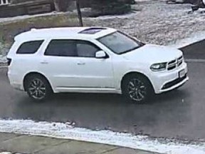 Ottawa police hope the public can help them locate a white Dodge Durango SUV and a man who they suspect was involved in two home break-ins in North Kanata on April 17.