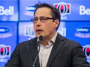 Head coach Guy Boucher has one year left on his contract as Senators head coach. Wayne Cuddington/Postmedia