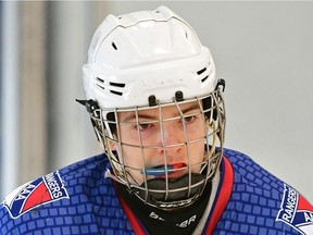 Cameron Tolnai was drafted sixth overall in the first round of the 2018 Ontario Hockey League draft by the 67's on April 7. He was among more than two dozen prospects participating in development camp this weekend. Hickling Images