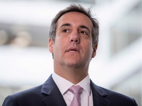 In this Sept. 19, 2017 file photo, President Donald Trump's personal attorney Michael Cohen appears in front of members of the media after a closed door meeting with the Senate Intelligence Committee on Capitol Hill, in Washington. Federal agents carrying court-authorized search warrants have seized documents from Cohen according to a statement from Cohen's attorney, Stephen Ryan. He says that the search warrants were executed by the office of the U.S. Attorney for Southern District of New York but they are "in part" related to special counsel Robert Mueller's investigation.
