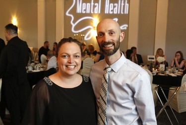 Rachel Scott-Mignon, a guest speaker at the gala, and Shane Francescut from The Royal Ottawa Foundation for Mental Health.