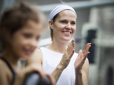 Michelle Taggart from Tamarack Homes at the start of the 2K race May 26, 2018 during Ottawa Race Weekend.