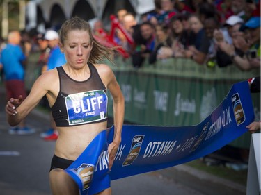 Canadian National Champion Rachel Cliff was the first Canadian woman to finish the 10K race Saturday May 26, 2018 at Ottawa Race Weekend.