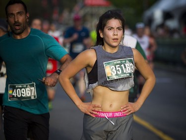 Catalina Fernandez comes in to the finish line of the 10K race Saturday May 26, 2018 at Ottawa Race Weekend.
