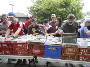 Crowds look for bargains at the Great Glebe Garage Sale in Ottawa on Saturday, May 26, 2018.