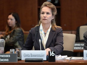 Greta Bossenmaier, Communications Security Establishment, appears at Commons defence committee in Ottawa on May 19, 2016.