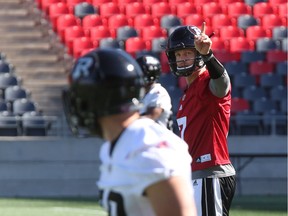 Trevor Harris of the Ottawa Redblacks during their mini camp at TD Place in Ottawa, April 23, 2018.