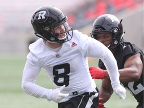 Ed Ilnicki of the Ottawa Redblacks during their mini camp at TD Place in Ottawa, April 24, 2018.