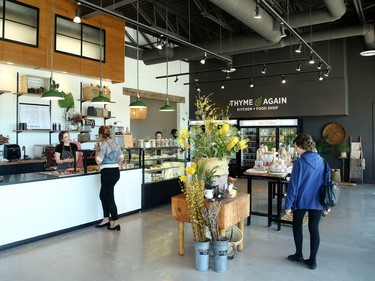 Thyme and Again, which has expanded into the former Beer Store on Carling Avenue, had its grand opening Tuesday (May 8, 2018). Unlike the restaurant-style shop in Wellington Village, this second location is more geared to the catering end of the business and a grab-and-go clientele. Julie Oliver/Postmedia