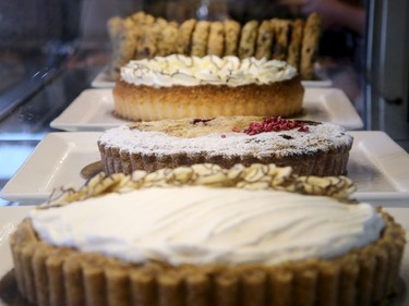 Cakes, pastries and other yummies are on display at the front counter.  Thyme and Again, which has expanded into the former Beer Store on Carling Avenue, had its grand opening Tuesday (May 8, 2018). Unlike the restaurant-style shop in Wellington Village, this second location is more geared to the catering end of the business and a grab-and-go clientele. Julie Oliver/Postmedia