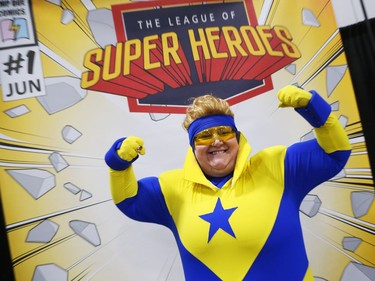 Booster Gold was there for the opening day of Comiccon, May 11, 2018.