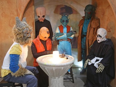 Cantina scene from Star Wars during the opening day of Comiccon, May 11, 2018.