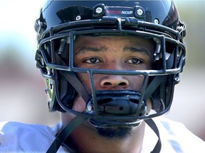 Running back Cedric O'Neal at Ottawa Redblacks practice at TD Place Monday (May 21, 2018).