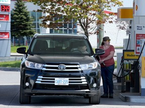 Two Esso stations within blocks of each other on Merivale Road are four cents different per litre Monday (May 21, 2018).  One station at Merivale near Meadowlands was 130.9 per litre while another at the corner of Hunt Club and Merivale cost $134.9. Julie Oliver/Postmedia