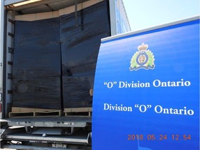 More than a $1 million worth of tobacco was seized along Highway 401 in South Dundas after the driver of a rented truck was involved in a single vehicle collision.