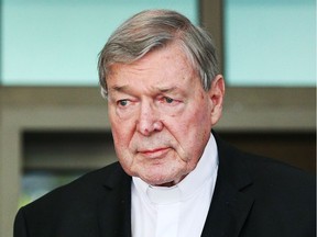Cardinal George Pell leaves at Melbourne Magistrates' Court on May 1, 2018 in Melbourne, Australia. Cardinal Pell was charged on summons by Victoria Police on 29 June 2017 over multiple allegations of sexual assault. Cardinal Pell is Australia's highest ranking Catholic and the third most senior Catholic at the Vatican, where he was responsible for the church's finances. Cardinal Pell has leave from his Vatican position while he defends the charges.