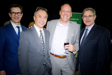 From left, Martin Tite, owner of grc Architects; Alex Leung, principal at grc Architects; Derrick Hanson, president of the Attain Group Inc. and Kevin Skinner, vice-president and district manager of PCL Constructors Canada Inc.