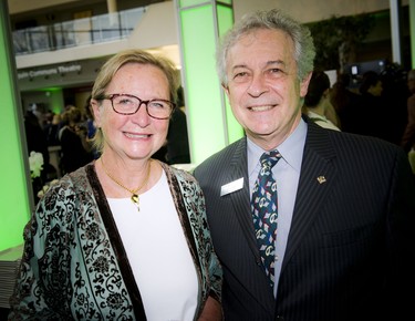 Algonquin grad Kathy Jones and Algonquin College Foundation board member Rod Vanier.