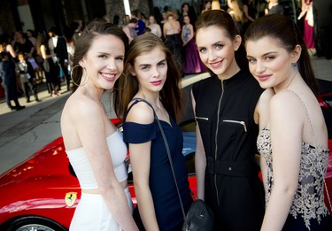 From left, models Olivia Houser, Ariel Himbeault, Rena Curren and Emma Rose.