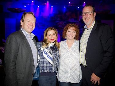 From left, Dr. Robert Ganske, Lyn Beaudoin-Ganske, Cindy McKee and Tim McKee from Postmedia.