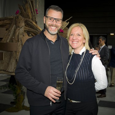 Ernst Hupel and Danielle Hannah of 2H Interior Design, who looked after designing the terrace space.