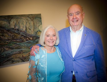 Barbara and Glenn McInnes in the third-floor gallery named after them.