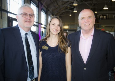 From left, Bruce Roney, Ottawa Humane Society executive director, Allie Holloway, outreach manager at the Ottawa Humane Society, and Senator Vern White, honourary chairperson of the event.