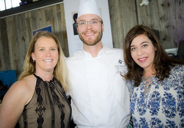 From left, Sharon Mulvey, Infinity Convention Centre director of sales, executive chef Jason Peters and Rania Odeh, wedding sales manager.
