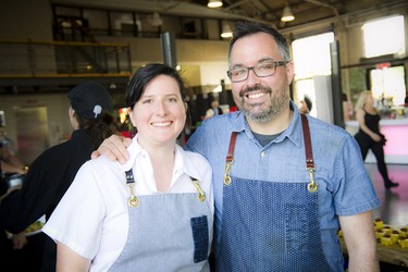 Pastry chef Adriana Babineau and Chris Deraiche, chef and co-owner of the Wellington Gastropub.