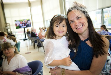 Make-A-Wish Eastern Ontario surprised four-year-old Nour Shaaban with the chance of being a princess and special guest during the Royal Tea as well as a trip to Disney to dance with princesses. Nour stops for a photo with Tanya Desjardins, CEO of Make-A-Wish Eastern Ontario.