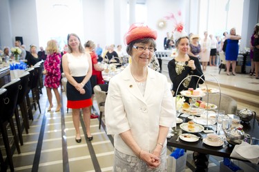 Sharon Bernard along with other guests all stood as the young Make-A-Wish princess arrived.