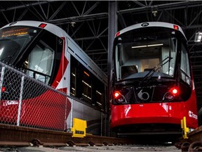 Ottawa LRT trains 
.