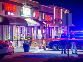 ***FREELANCE PHOTO - POSTMEDIA NETWORK USE ONLY*** Mississauga, CAN., 24 May 2018 - Fifteen people were rushed to hospital, 3 in critical condition, after a bomb exploded in a Mississauga, Canada, Indian Restaurant. The explosion happened around 10:30 PM in the Toronto suburb, west of the city. Police are searching for two suspects.