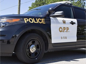 An Ontario Provincial Police vehicle, photographed on Thursday July 23, 2015 in Paris, Ontario for future use with police-related stories. Brian Thompson/Brantford Expositor/Postmedia Network